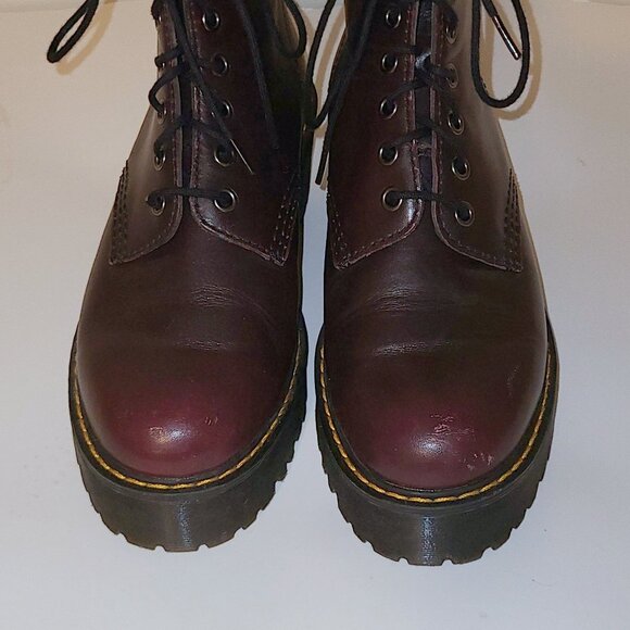 DR. MARTENS DM Docs Shriver Hi Vintage Leather Heeled Boots, Size 7 - Picture 6 of 9